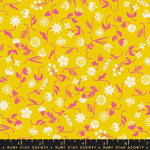 Salutations Florals in Golden Hour RS1095 12 - Ruby Star Society Sold by the Half Yard